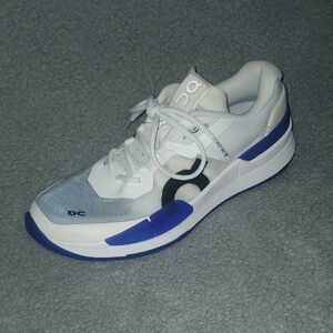 On Running White and Navy Athletic Shoe